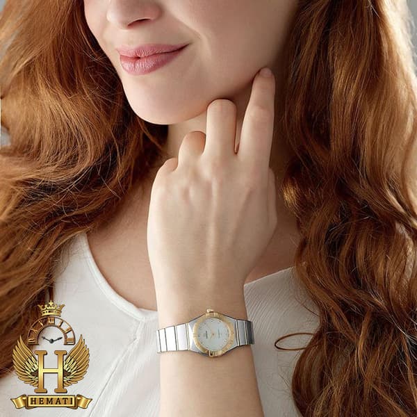 خرید ساعت مچی زنانه امگا کانستلیشن OMEGA CONSTELLATION OMCL01 نقره ای طلایی (صفحه سفید صدفی)