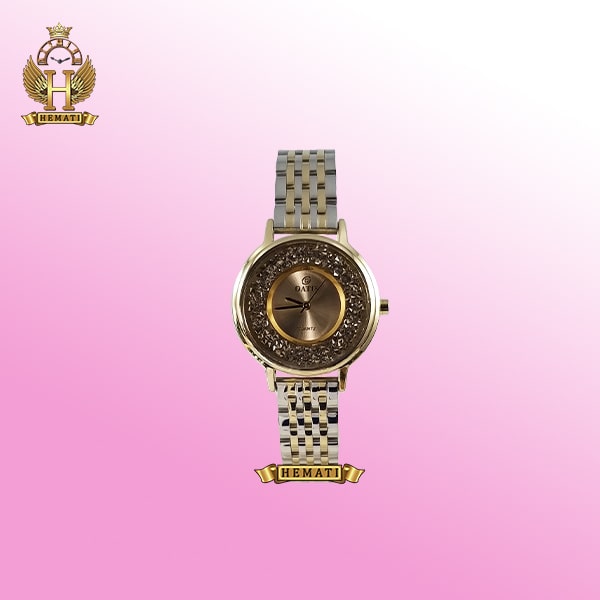 خرید ساعت مچی زنانه داتیس D8461L بند نقره ای استیل قاب طلایی