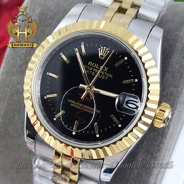 خرید اینترنتی ساعت زنانه رولکس دیت جاست Rolex Datejust RODJL204 نقره ای طلایی (صفحه طلایی)
