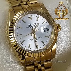 خرید اینترنتی ساعت مردانه رولکس دیت جاست Rolex Datejust RODJM200 طلایی ایندکس خط