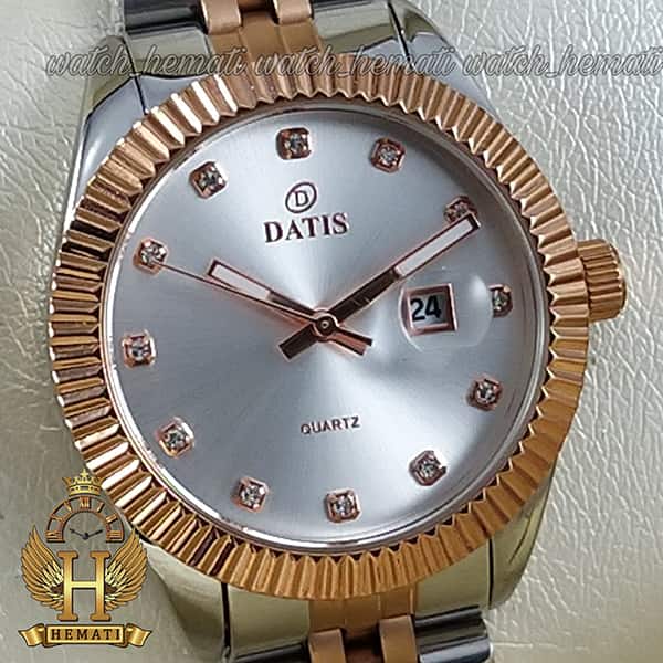 خرید اینترنتی ساعت زنانه داتیس مدل D8475L نقره ای-رزگلد صفحه نقره ای اورجینال