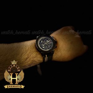 خرید ساعت مچی مردانه نیوی فورس مدل naviforce nf9110m قاب و صفحه مشکی با بند چرم