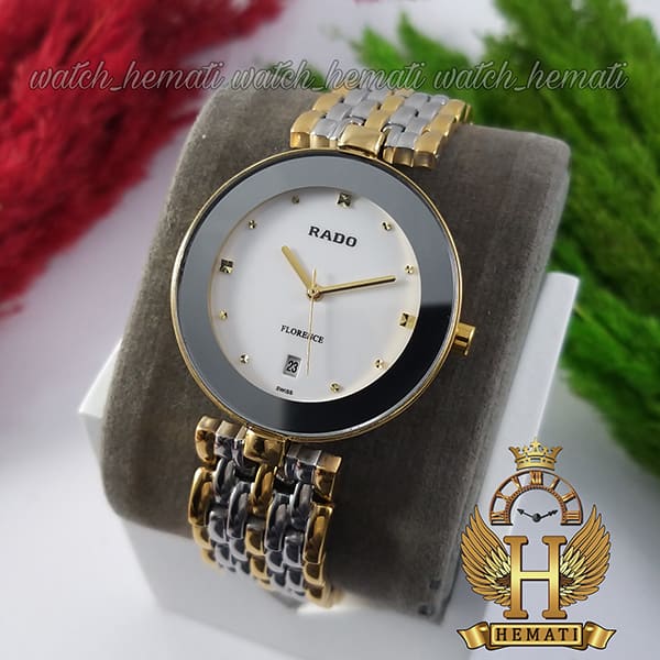 خرید ساعت مچی زنانه رادو فلورانس Rado Florence RDFOL102 رنگ قاب و بند نقره ای-طلایی ، رنگ صفحه سفید