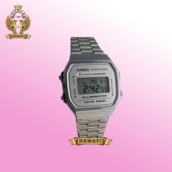 ساعت اسپرت کاسیو CASIO A168WE طلایی (صفحه چریکی)| گالری ساعت همتی