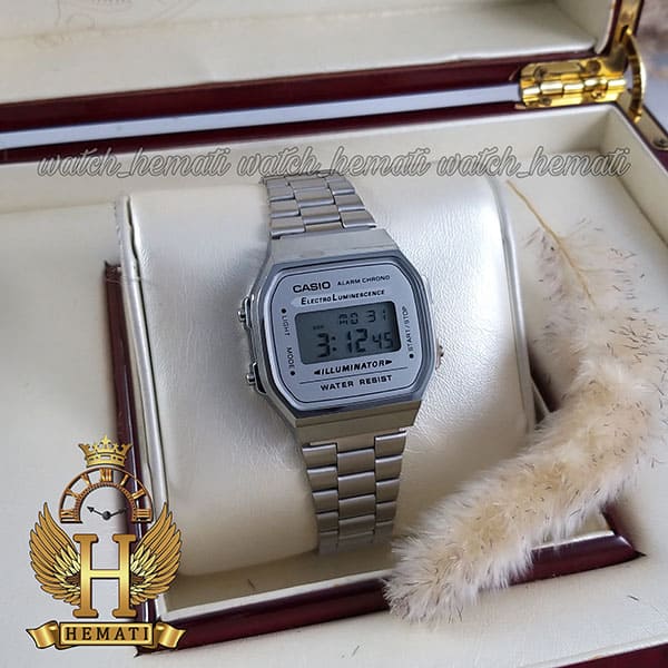 ساعت اسپرت کاسیو CASIO A168WE طلایی (صفحه چریکی)| گالری ساعت همتی