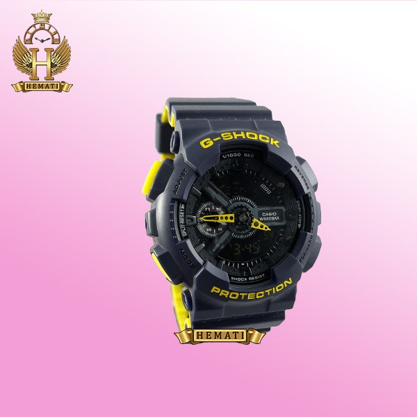 خرید ساعت مردانه کاسیو جی شاک Casio G-Shock GA-110RG رنگ سرمه ای زرد