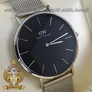 خرید ، قیمت ، مشخصات ساعت مردانه دنیل ولینگتون Daniel Wellington DWM12 قاب و بند نقره ای با رنگ صفحه مشکی