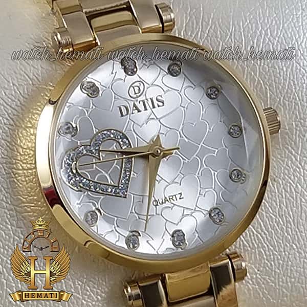 خرید اینترنتی ساعت زنانه داتیس اورجینال مدل DATIS D8463L طلایی شیشه بی رنگ