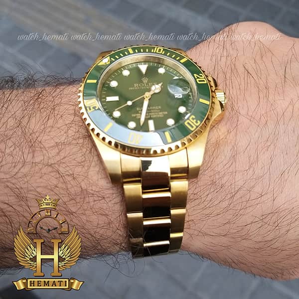 ساعت مردانه رولکس ساب مارینر Rolex submariner rosb106 طلایی(صفحه سبز)