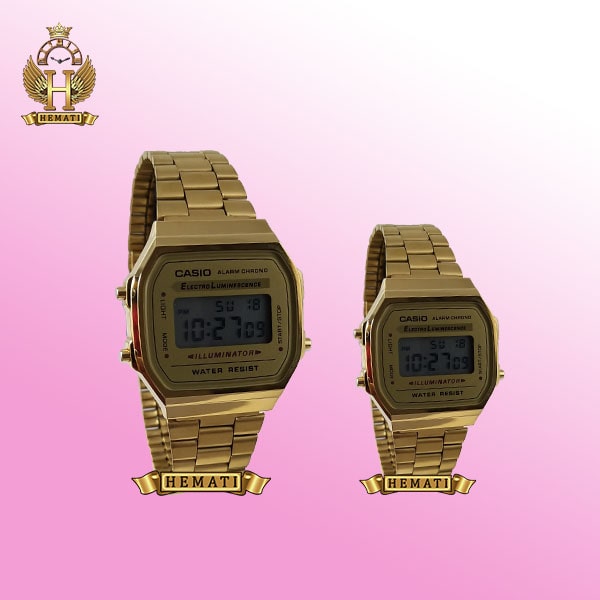 ساعت ست کاسیو نوستالژی CASIO A168 طلایی | گالری ساعت همتی