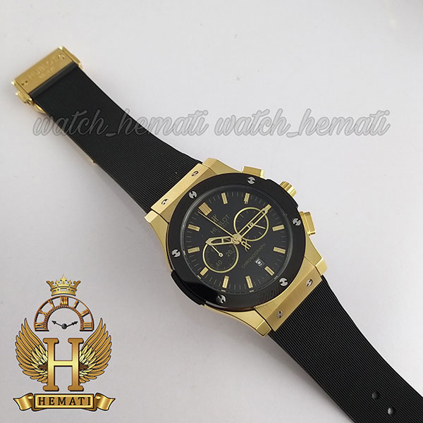 خرید ، قیمت ، مشخصات ساعت مردانه هابلوت بیگ بنگ Hublot Big Bang HU3M125 طلایی با دور قاب مشکی