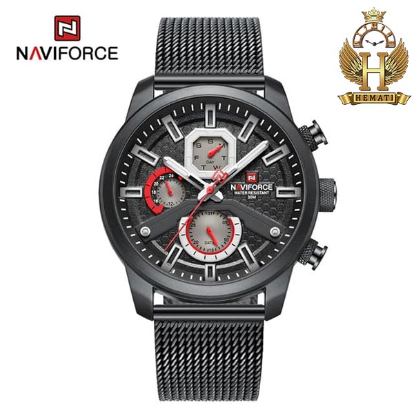 فروش ارزان ساعت مچی مردانه نیوی فورس Naviforce NF9211 اورجینال به رنگ مشکی