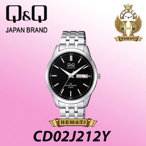 خرید ، قیمت ، مشخصات ساعت مچی عقربه ای مردانه کیو اند کیو CD02J212Y قاب وبند نقره ای با صفحه مشکی