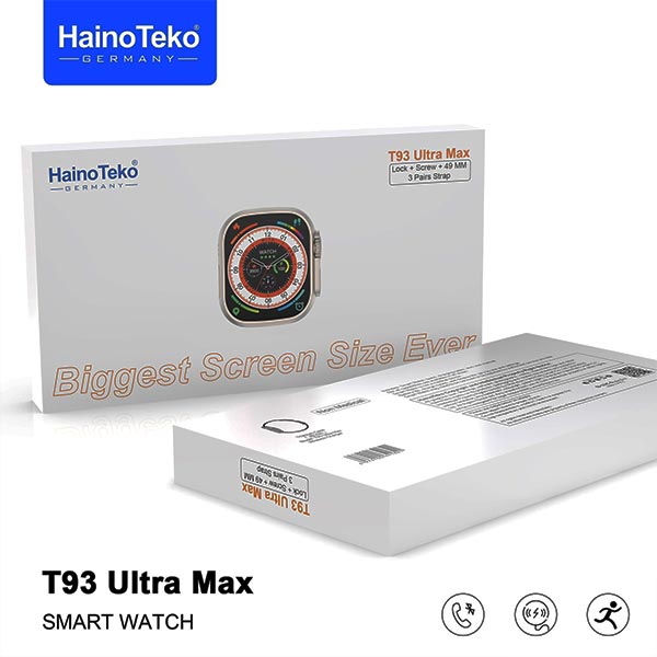 قیمت ساعت هوشمند هاینو تکو مدل SMART WATCH T93 ULTRA MAX HAINO TEKO با گارانتی اسمارت رز دارای 3 مدل بند