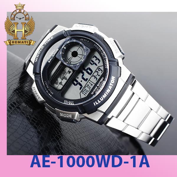 فروش ساعت مچی مردانه کاسیو مدل CASIO AE-1000WD-1A ا.رجینال با بند فلزی